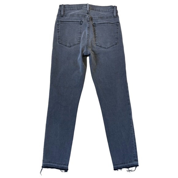 Frame Denim Le Nouveau Split Hem Straight Cropped Black Gray Jean - Size 24 - Picture 5 of 12